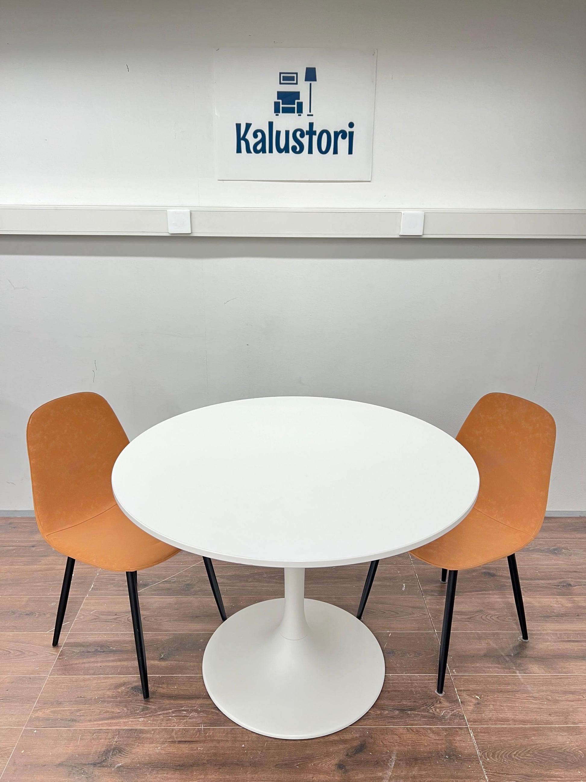 Ikea DOCKSTA Pöytä, valkoinen/valkoinen, 103 cm, ruokapöydat tuolit 2 kpl Kalustori