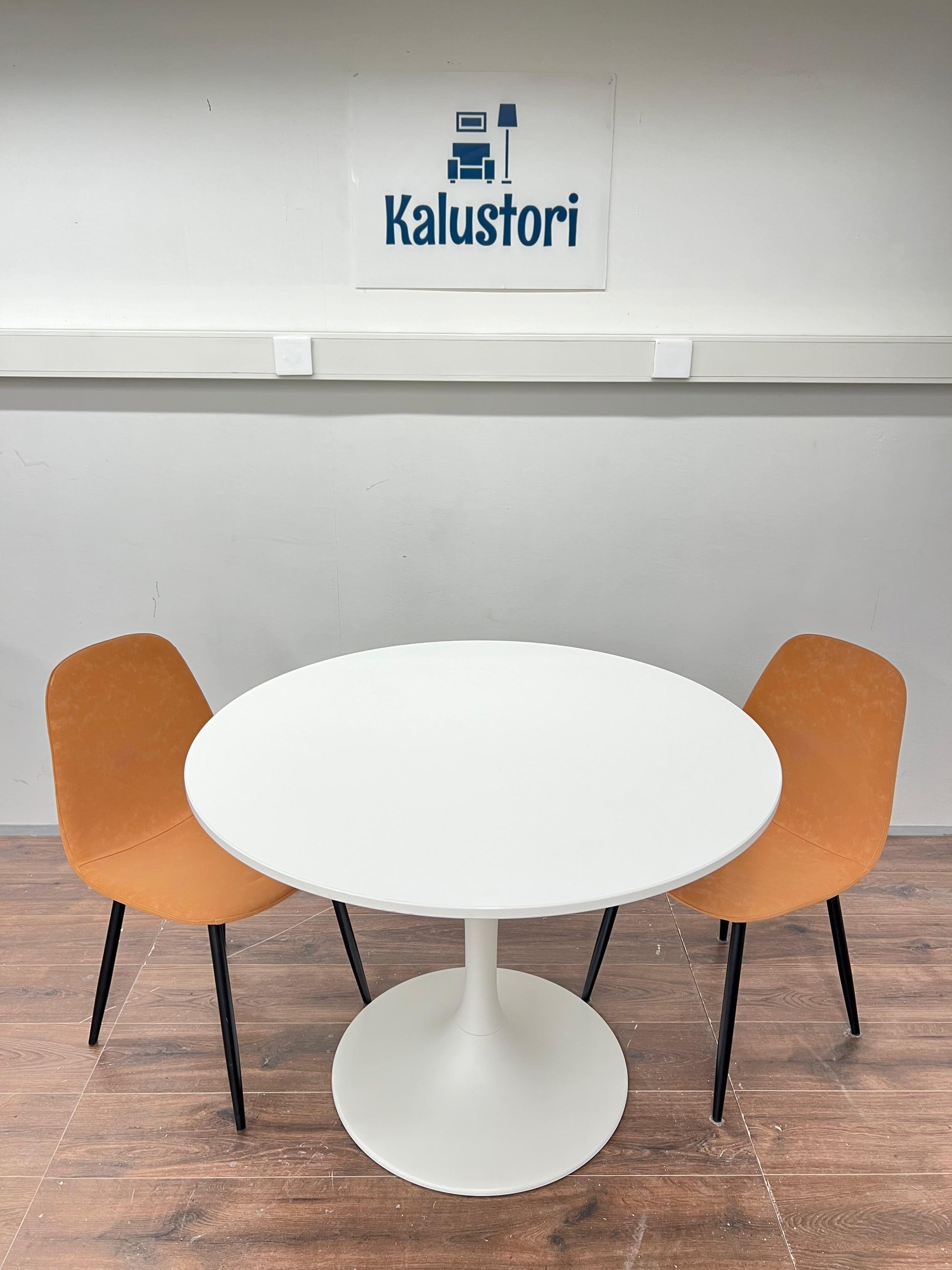 Ikea DOCKSTA Pöytä, valkoinen/valkoinen, 103 cm, ruokapöydat tuolit 2 kpl Kalustori