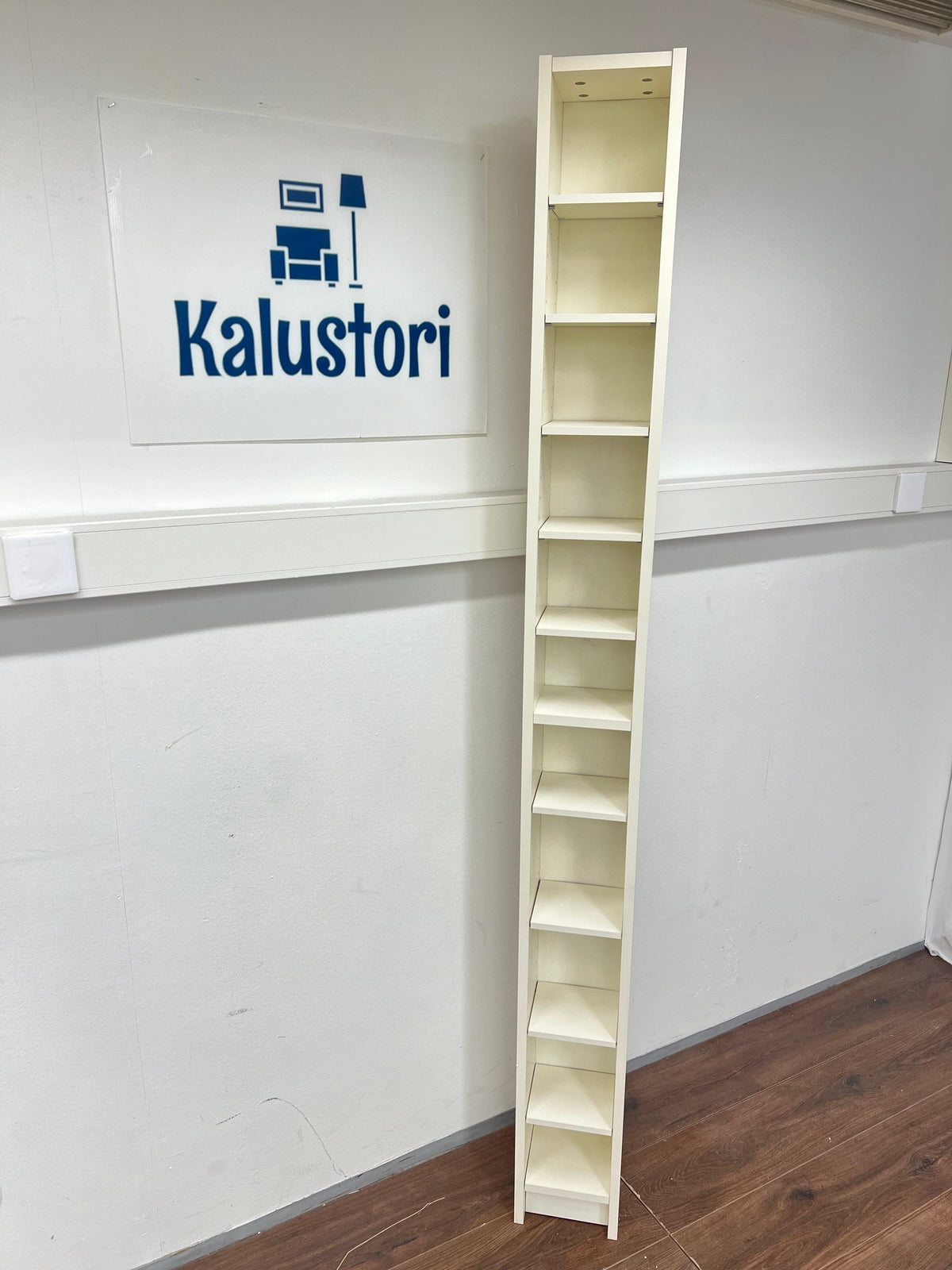 Ikea GNEDBY kirjahylly , valkoinen, 202 cm Kalustori