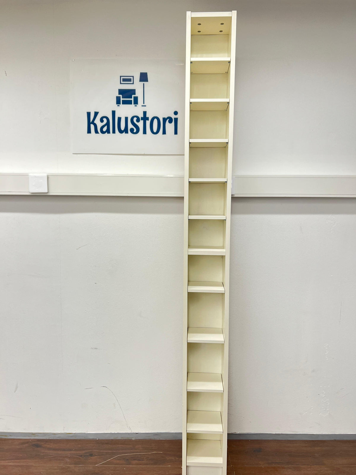 Ikea GNEDBY kirjahylly , valkoinen, 202 cm Kalustori