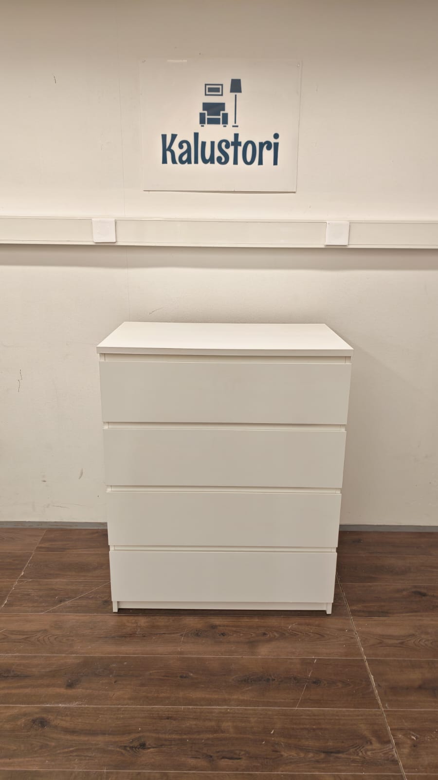 Ikea MALM Lipasto, 4 laatikkoa, Valkoinen 80x100cm Kalustori
