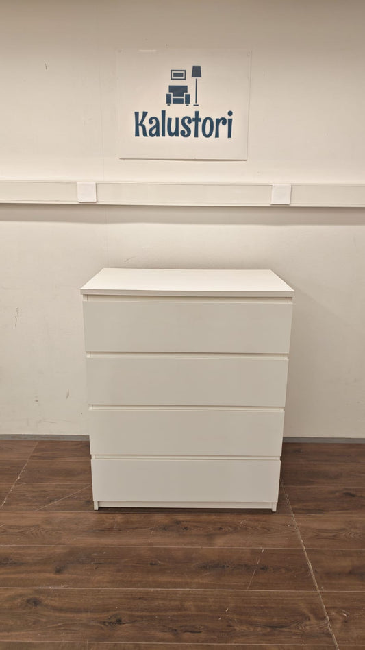 Ikea MALM Lipasto, 4 laatikkoa, Valkoinen 80x100cm Kalustori