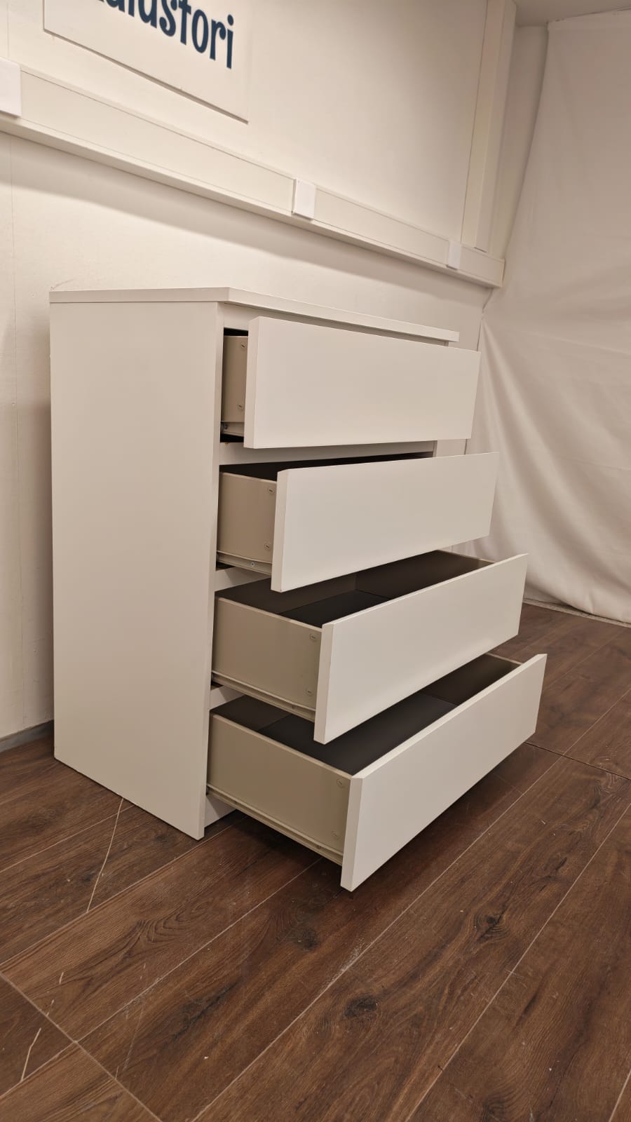 Ikea MALM Lipasto, 4 laatikkoa, Valkoinen 80x100cm Kalustori