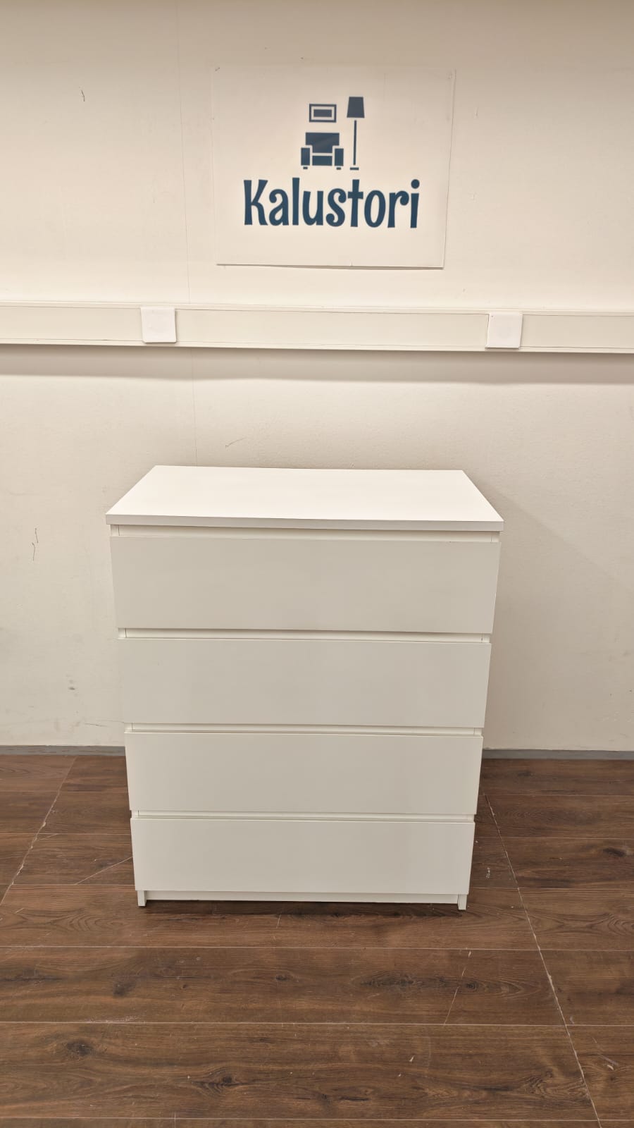 Ikea MALM Lipasto, 4 laatikkoa, Valkoinen 80x100cm Kalustori