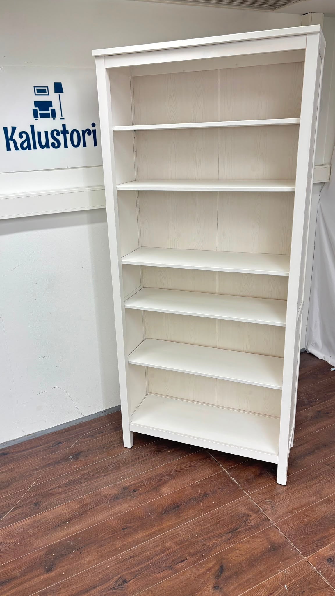 Ikea HEMNES Kirjahylly, valkoinen petsattu,90x197 cm Kalustori