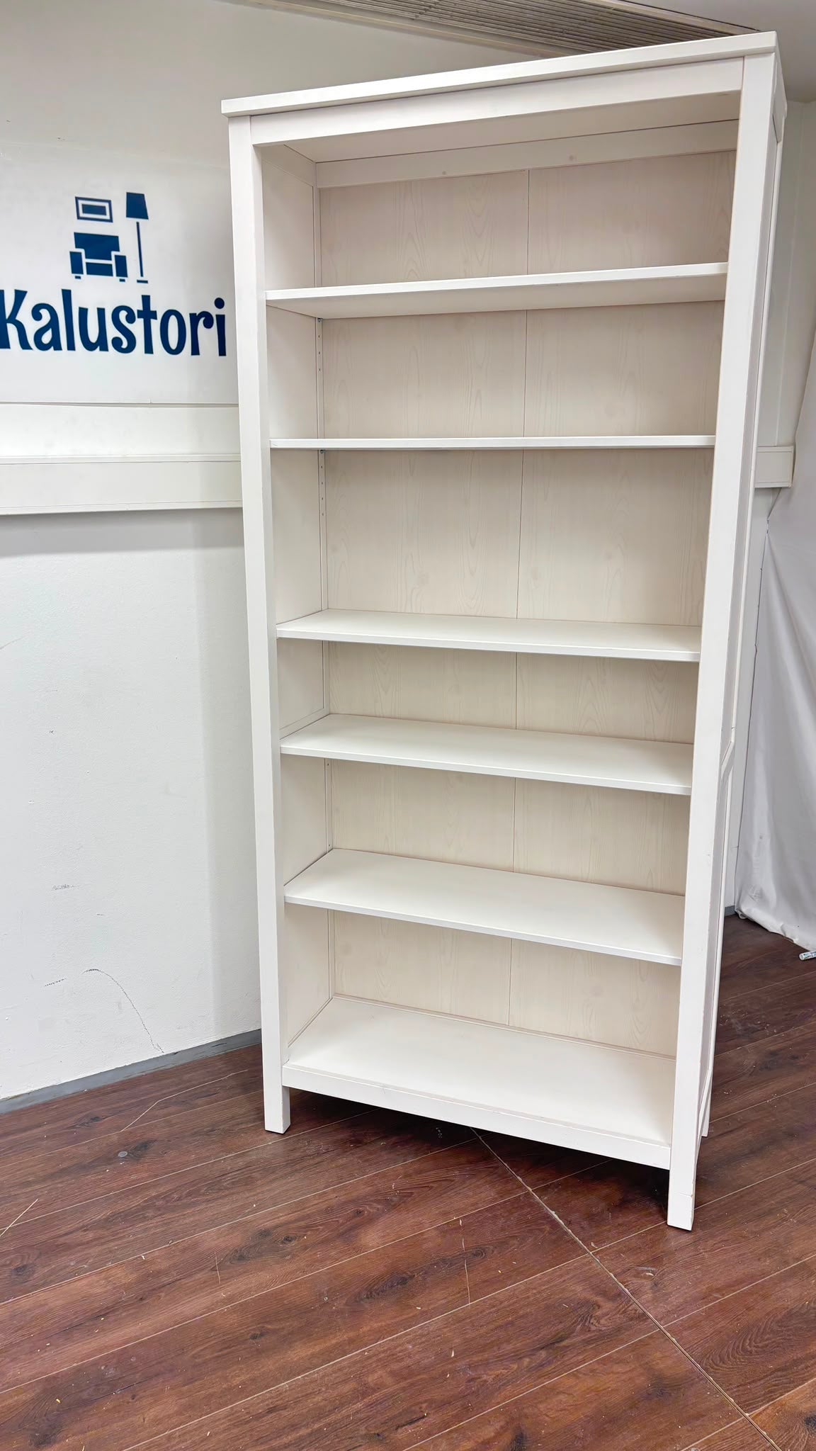 Ikea HEMNES Kirjahylly, valkoinen petsattu,90x197 cm Kalustori