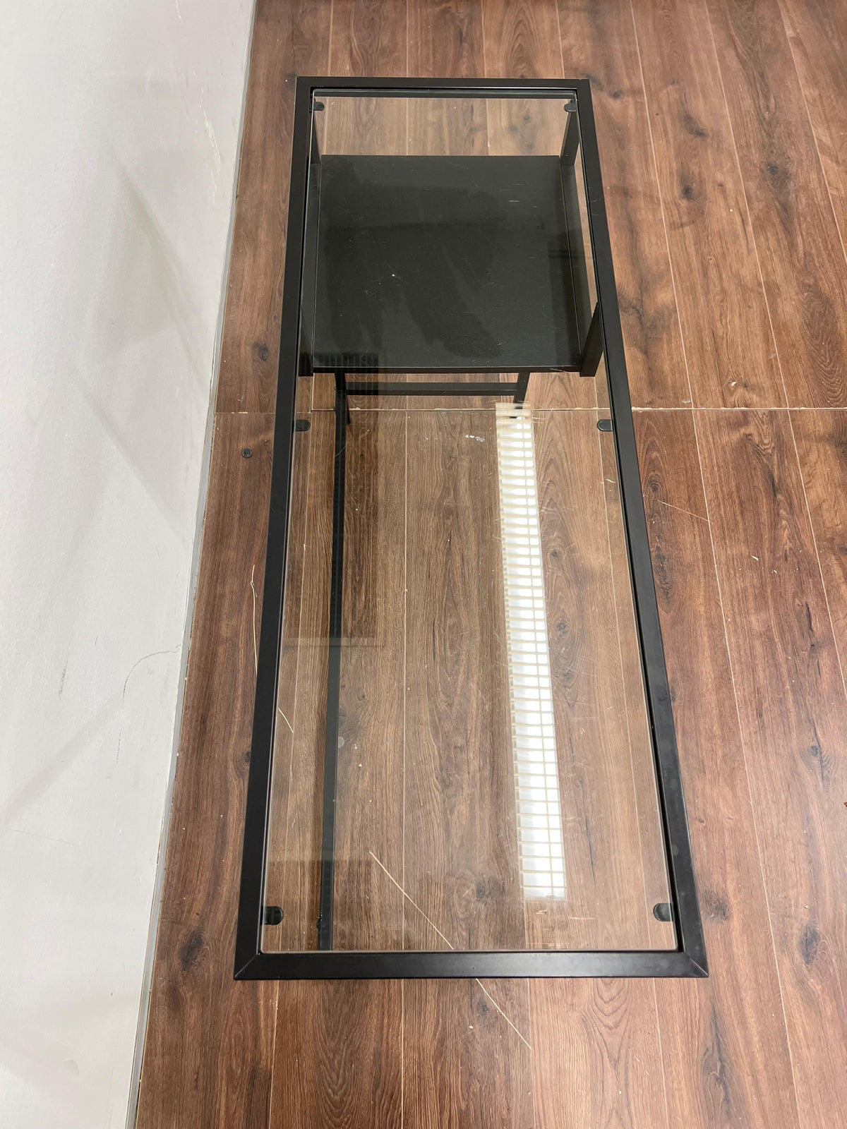 Ikea VITTSJÖ Läppäripöytä, mustanruskea/lasi 100x36 cm Kalustori