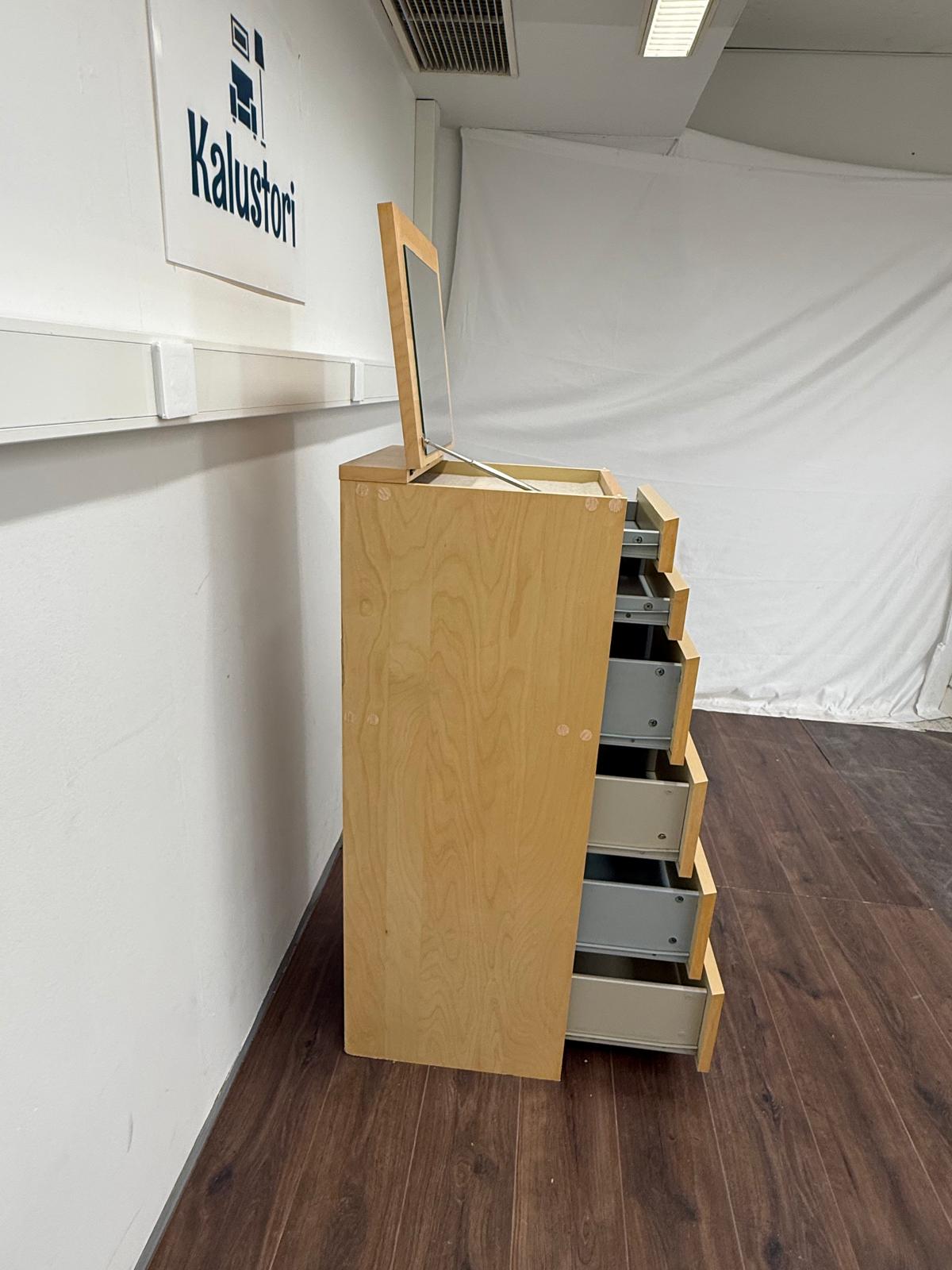 Ikea MALM Korkea Lipasto Peilillä 123x48 cm Kalustori