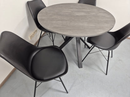 Ikea MARIEDAMM Pyöreä Ruokapöytä ja 4 Tuolia