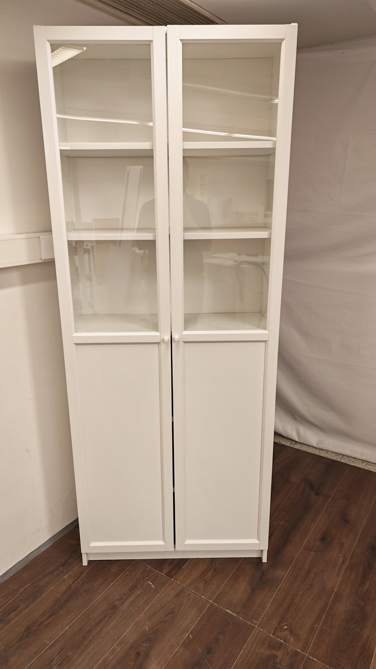 Ikea BILLY / OXBERG Kirjahylly+paneeli-/vitriiniovet, valkoinen, 80x30x202 cm Kalustori