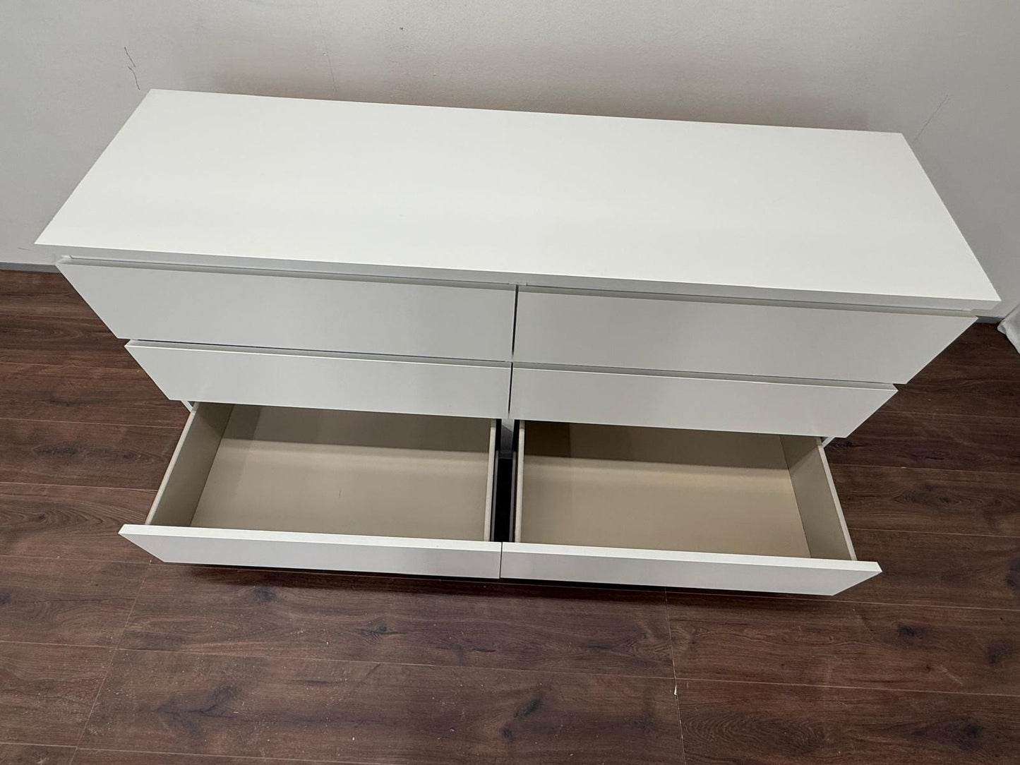 Ikea MALM Lipasto, 6 laatikkoa, valkoinen, 160x78 cm Kalustori