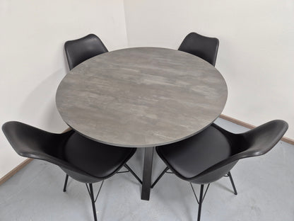 Ikea MARIEDAMM Pyöreä Ruokapöytä ja 4 Tuolia