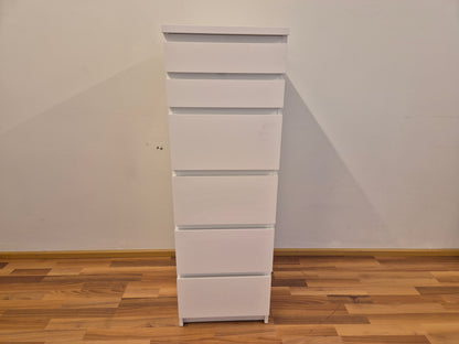Ikea MALM lipasto 6 - valkoinen / peililasi