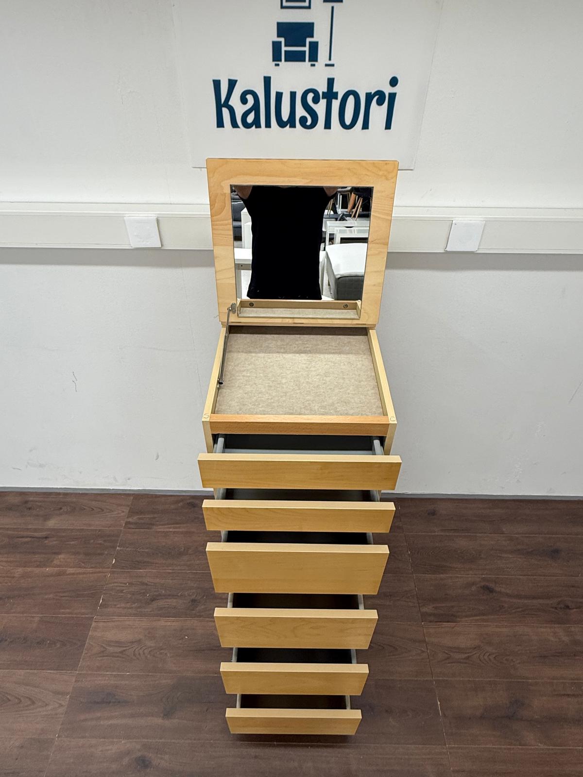 Ikea MALM Korkea Lipasto Peilillä 123x48 cm Kalustori