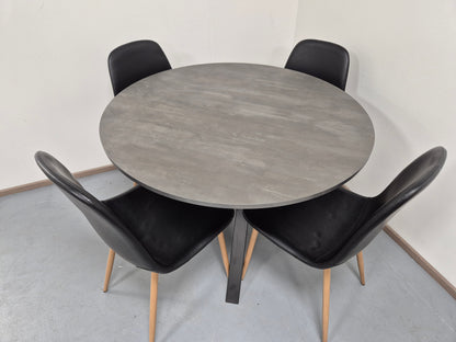 Ikea MARIEDAMM Pyöreä Ruokapöytä ja 4 Jysk Tuolia