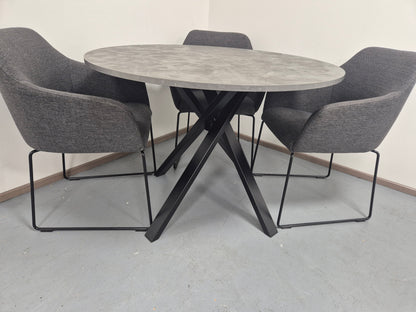 Ikea MARIEDAMM Pyöreä Ruokapöytä ja 4 Tuolia