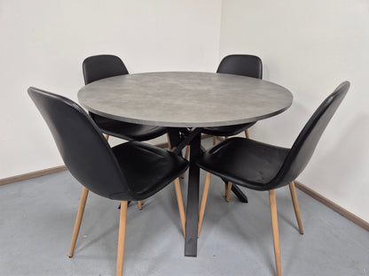 Ikea MARIEDAMM Pyöreä Ruokapöytä ja 4 Jysk Tuolia