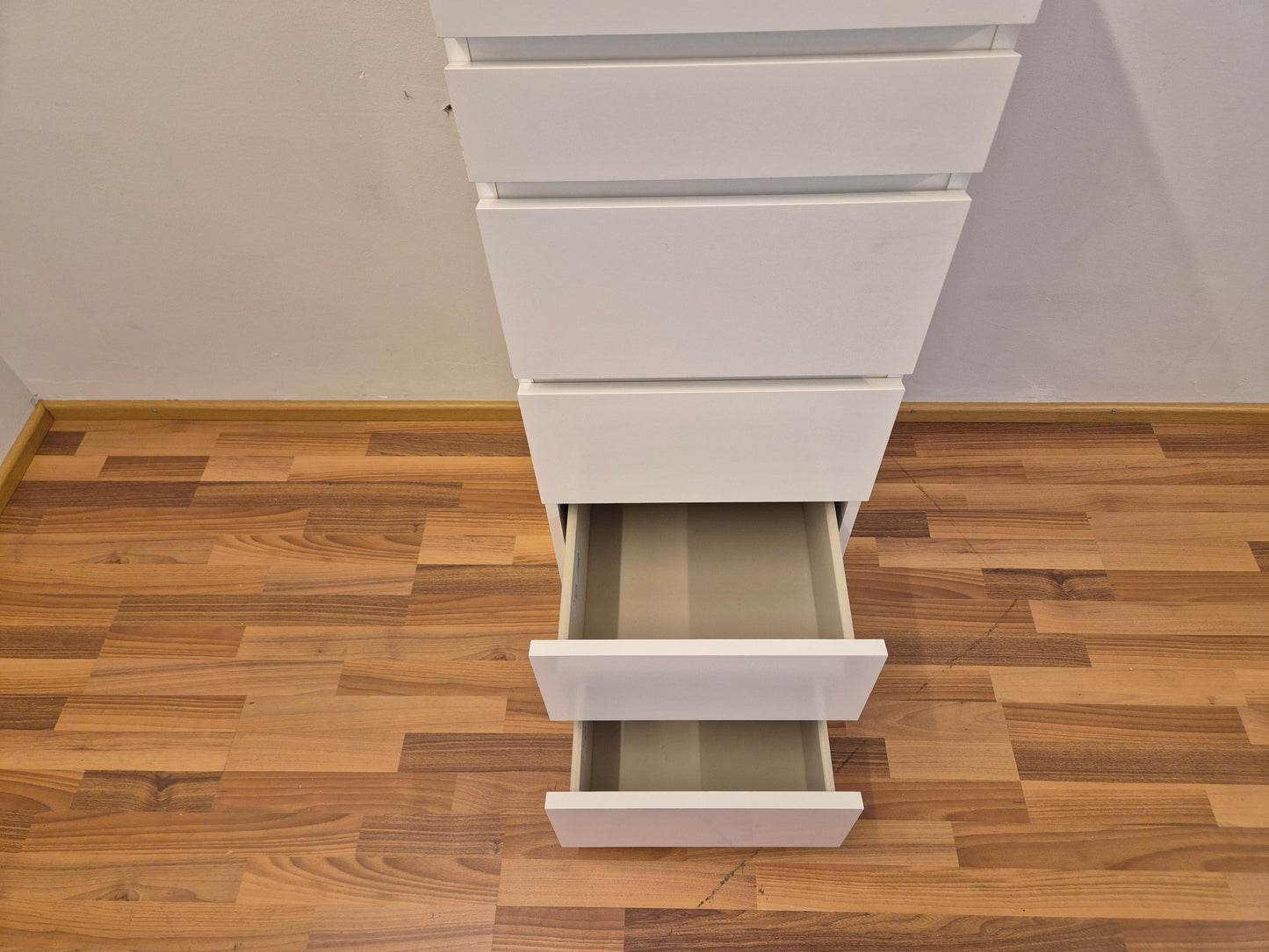 Ikea MALM lipasto 6 - valkoinen / peililasi