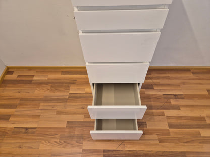 Ikea MALM lipasto 6 - valkoinen / peililasi