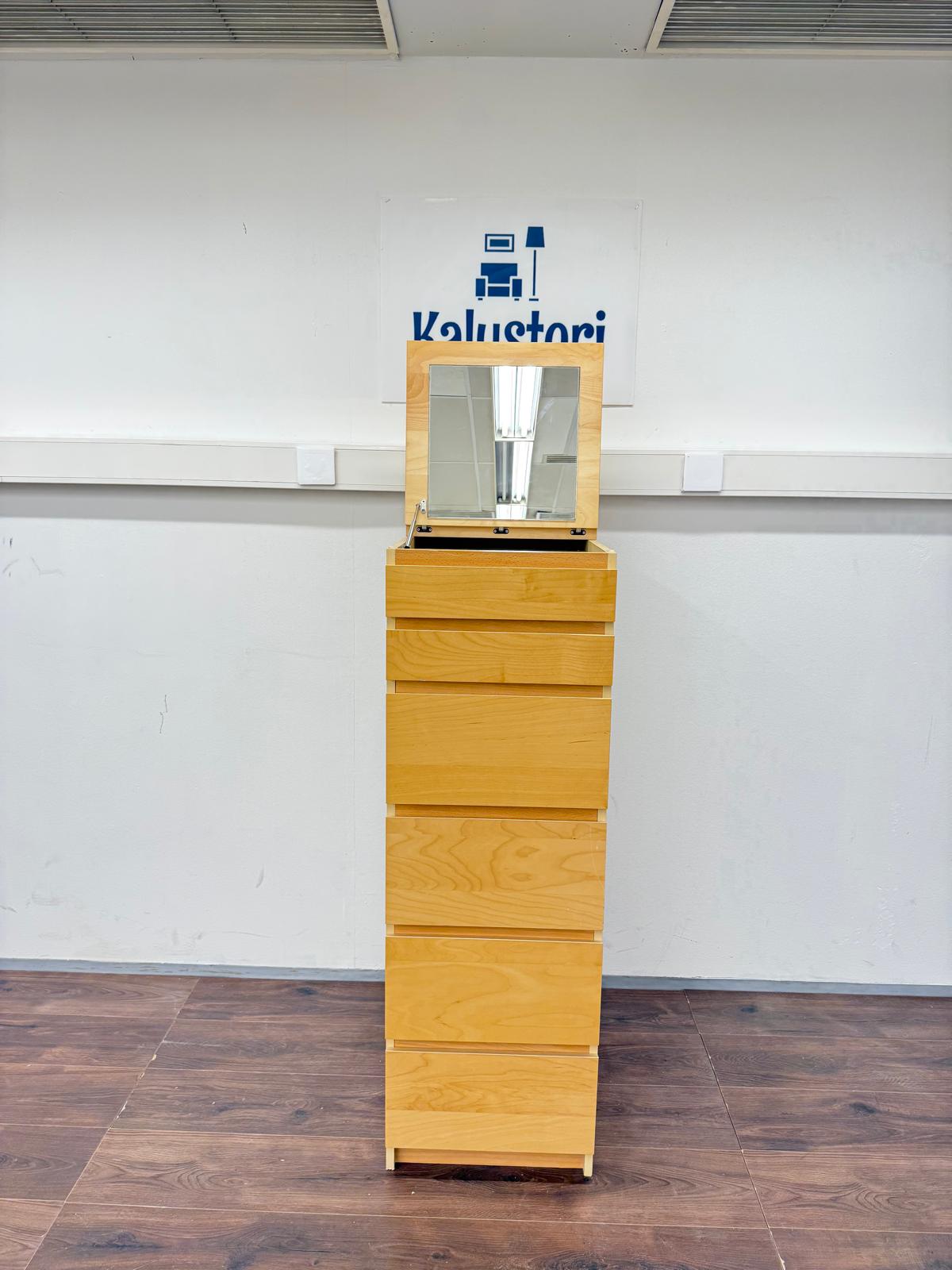 Ikea MALM Korkea Lipasto Peilillä 123x48 cm Kalustori