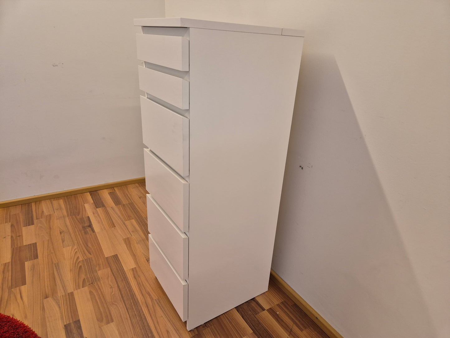 Ikea MALM lipasto 6 - valkoinen / peililasi