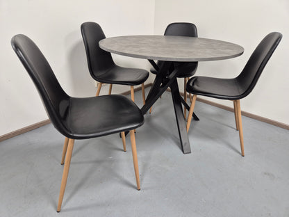 Ikea MARIEDAMM Pyöreä Ruokapöytä ja 4 Jysk Tuolia